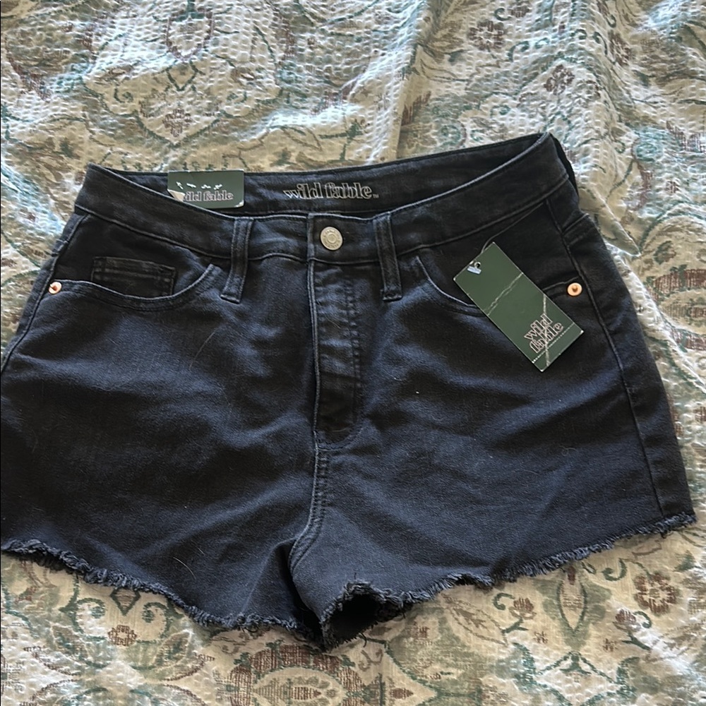 Wild Fable Black High-Waisted Jean Shorts